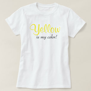 Gelb ist meine Farbe Süße Typografie Mädchen Text T-Shirt