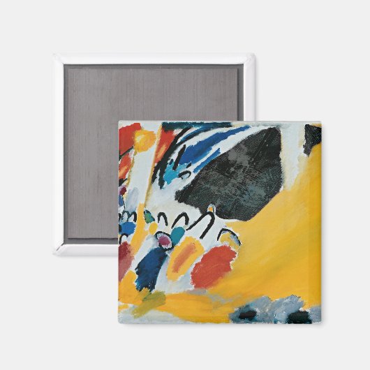 Gelb Kandinsky Magnet (Vorderseite/Rückseite)