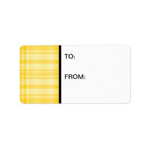 Gelb Kariert Adressaufkleber