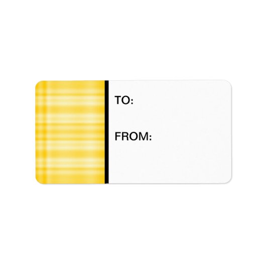 Gelb Kariert Adressaufkleber (Vorne)