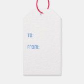 Gelb Kariert Geschenkanhänger (Rückseite)