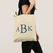 Gelb kariert mit Monogramm Tasche (Von Nahem)