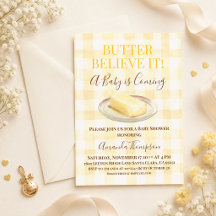 Gelb kariertes Buttergelb neutrale Babyparty