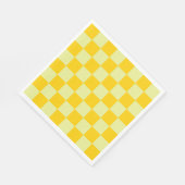 Gelb kariertes Gingham-Muster Serviette (Ecke)