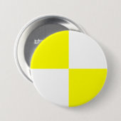 Gelb kariertes Muster Button (Vorne & Hinten)