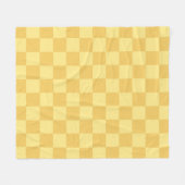 Gelb kariertes Muster Fleecedecke (Vorderseite (Horizontal))