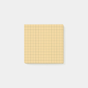 Gelb kariertes Muster Helles Raster-Design Büro Post-it Klebezettel