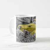 Gelb klassischer Oldtimer Kaffeetasse (Vorderseite Links)