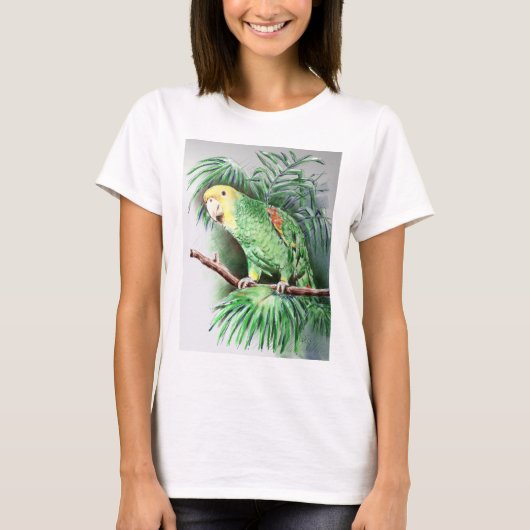 Gelb-Köpfiger Amazonas-Papagei T-Shirt (Vorderseite)