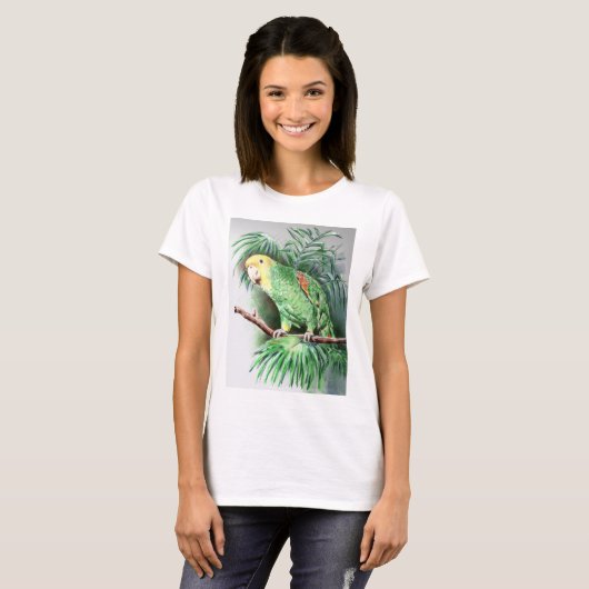 Gelb-Köpfiger Amazonas-Papagei T-Shirt (Vorne ganz)