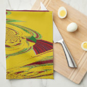 gelb küchentuch (Viertel Falte)