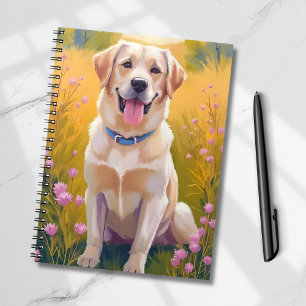 Gelb Lab Labrador Retriever Hund Malerei Notizblock