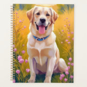 Gelb Lab Labrador Retriever Hund Malerei Planer (Vorderseite)