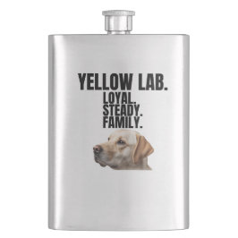 Gelb Lab Loyalty Edelstahl-Flasche Flachmann