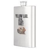 Gelb Lab Loyalty Edelstahl-Flasche Flachmann (Links)