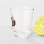 Gelb Labrador Hund Schnapsglas (Rechts)