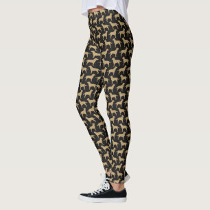 Gelb Labrador Retriever Lab Hund Silhouetten Leggings
