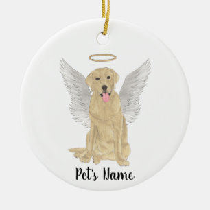 Gelb Labrador Sympathie Gedenken Keramik Ornament