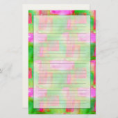 Gelb lackiertes Sonnenlicht, rosa Briefpapier (Vorne/Hinten)