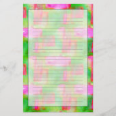 Gelb lackiertes Sonnenlicht, rosa Briefpapier (Vorderseite)