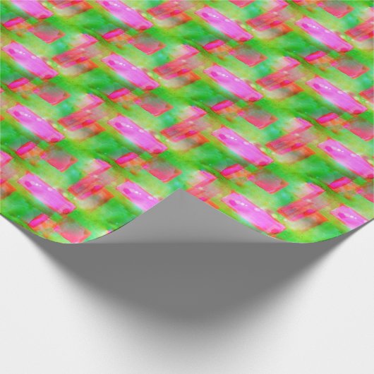 Gelb lackiertes Sonnenlicht, rosa Geschenkpapier (Ecke)