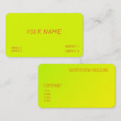 gelb - lässig visitenkarte (Vorne/Hinten)