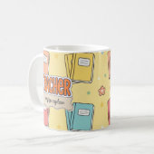 Gelb Lehrerbuch Muster  Kaffeetasse (Vorderseite Links)
