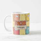 Gelb Lehrerbuch Muster  Kaffeetasse (Links)