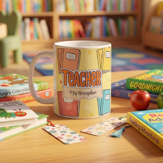 Gelb Lehrerbuch Muster  Kaffeetasse
