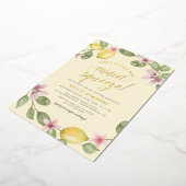 Gelb | Lemon Wreath Main Squeeze Brautparty Folieneinladung (Gedreht)