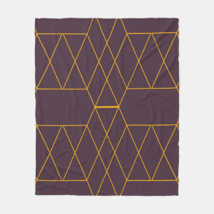 Gelb, lila, einfach, modern, geometrisch fleecedecke