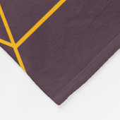 Gelb, lila, einfach, modern, geometrisch fleecedecke (Ecke)