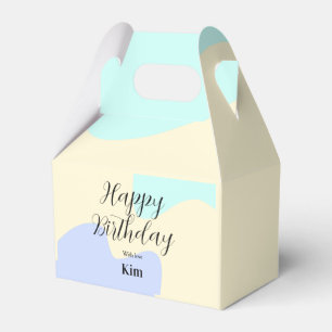 Gelb lila grün Alles Gute zum Geburtstag abstrakt  Geschenkschachtel