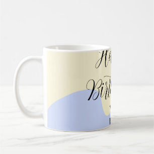 Gelb lila grün herzlichen Glückwunsch zum Geburtst Kaffeetasse