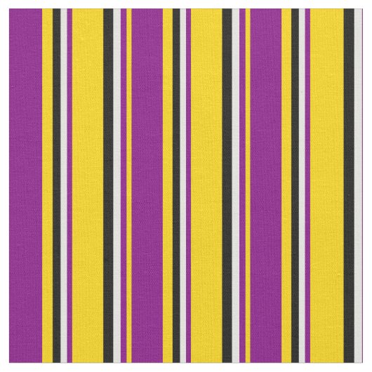 Gelb, Lila, leicht zyanisch und schwarz Stoff (Nahaufnahme)