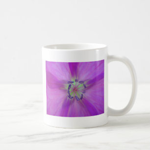 Gelb-lila Pflanzenstern mit Blütenstempeln Kaffeetasse