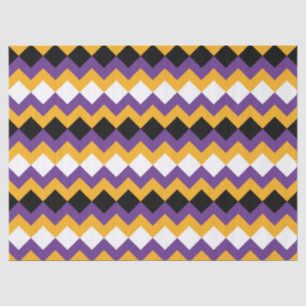 Gelb, Lila, schwarz und weiß Zigzag Zickzack Seidenpapier