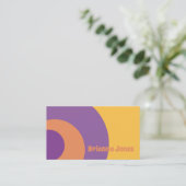 Gelb, Lila und orange Visitenkarte (Stehend Vorderseite)