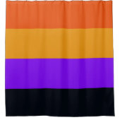 Gelb, Lila und schwarz Streifen Duschvorhang (Vorderseite)