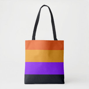 Gelb, Lila und schwarz Streifen Tasche