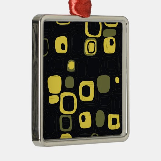 Gelb, Limon, Schwarz Retro Abstrakte Ornamente der (Rechts)