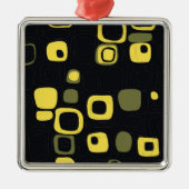 Gelb, Limon, Schwarz Retro Abstrakte Ornamente der (Vorne)