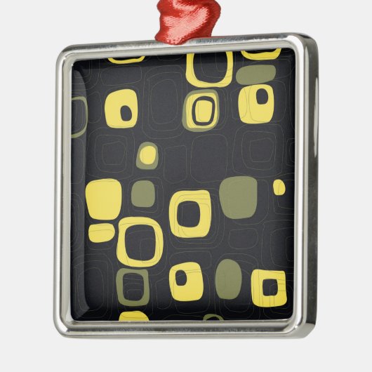 Gelb, Limon, Schwarz Retro Abstrakte Ornamente der (Links)