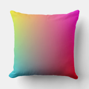 Gelb, Magenta, Blau und Rot Kissen