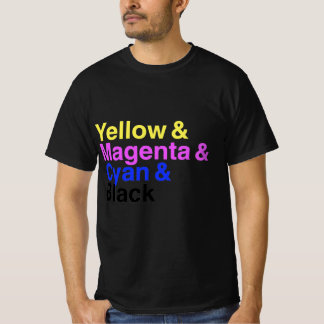 Gelb & Magenta & Cyan & Schwarz T-Shirt