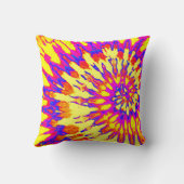 Gelb, Magenta und orange Spiralkissen Gefärbte Kra Kissen (Rückseite)