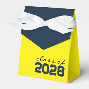 Gelb & Marineblaue Geschenkboxen zur Abschlussfeie Geschenkschachtel