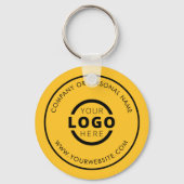 Gelb markiertes Logo für Werbeaktionen Schlüsselanhänger (Rückseite)