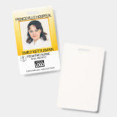 Gelb - medizinisches Foto - Krankenschwester Ausweis (Front & Back)