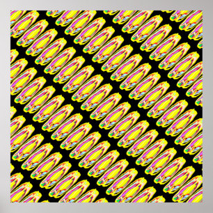 Gelb Mellow bunt abstrakte Art Hippie Stil Poster